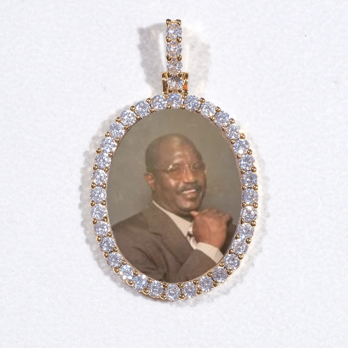 3D Oval Custom Picture Pendant