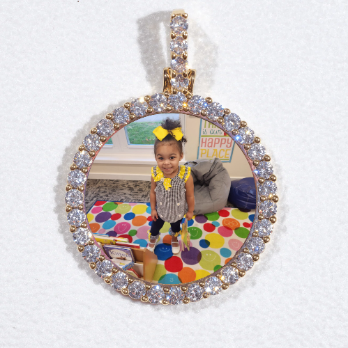 3D CIRCLE CUSTOM PICTURE PENDANT SMALL SIZE