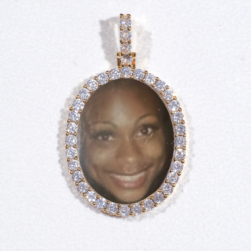 3D Oval Custom Picture Pendant