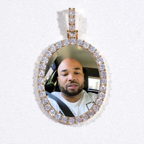 3D Oval Custom Picture Pendant
