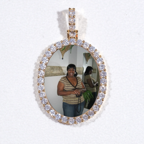 3D Oval Custom Picture Pendant