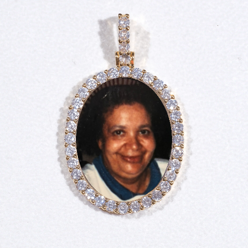 3D Oval Custom Picture Pendant
