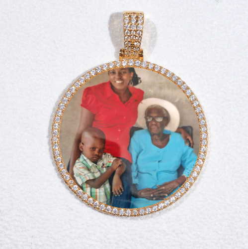 MEDIUM 3D CIRCLE CUSTOM PICTURE PENDANT
