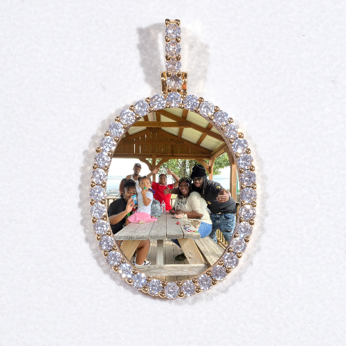 3D Oval Custom Picture Pendant