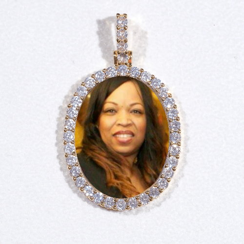 3D Oval Custom Picture Pendant