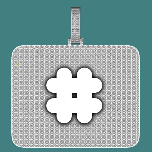 CUSTOM LETTER NECKLACE 3D BIG SQUARE
