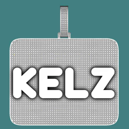 CUSTOM LETTER NECKLACE 3D BIG SQUARE