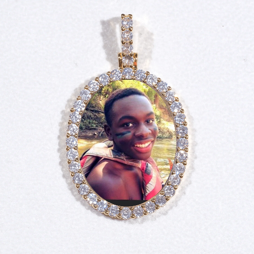 3D Oval Custom Picture Pendant
