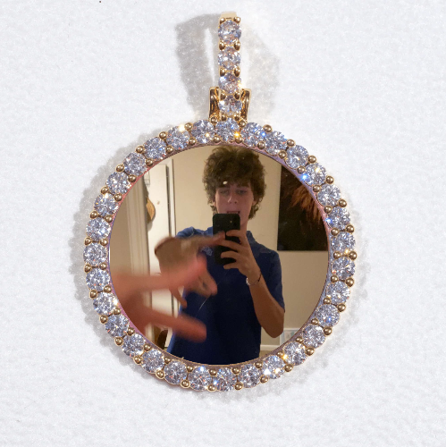 3D CIRCLE CUSTOM PICTURE PENDANT SMALL SIZE
