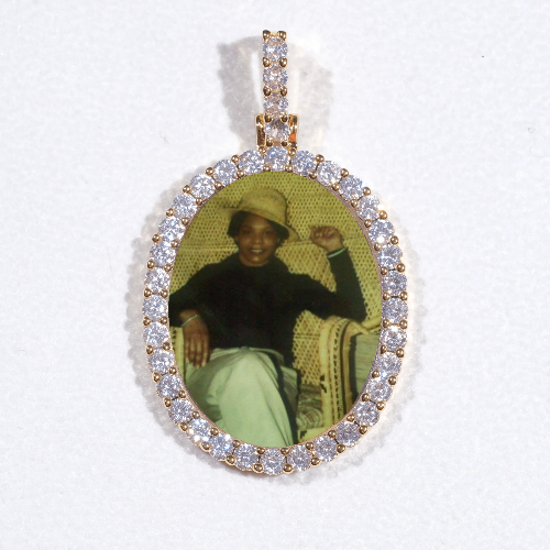 3D Oval Custom Picture Pendant