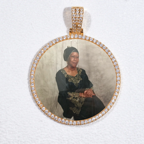 MEDIUM 3D CIRCLE CUSTOM PICTURE PENDANT