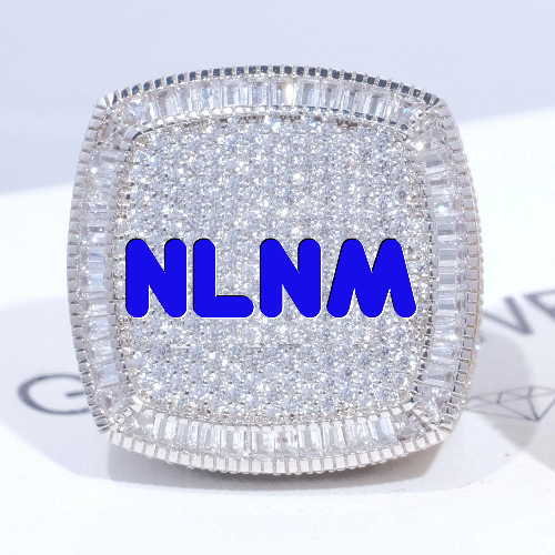 CUSTOM LETTER 3D ICED RING