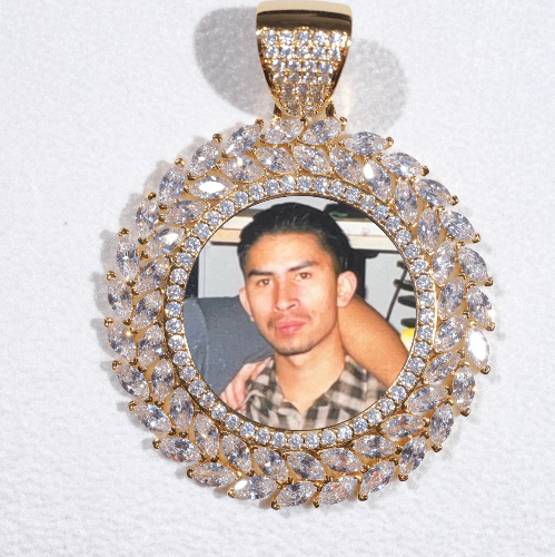Large 3D Wheat Ear Custom Picture Pendant