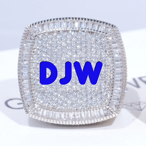 CUSTOM LETTER 3D ICED RING