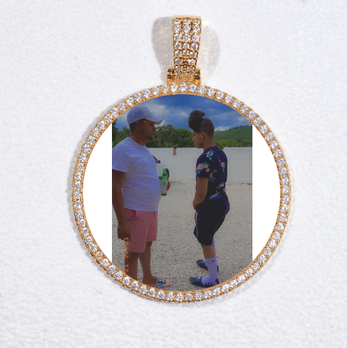 MEDIUM 3D CIRCLE CUSTOM PICTURE PENDANT