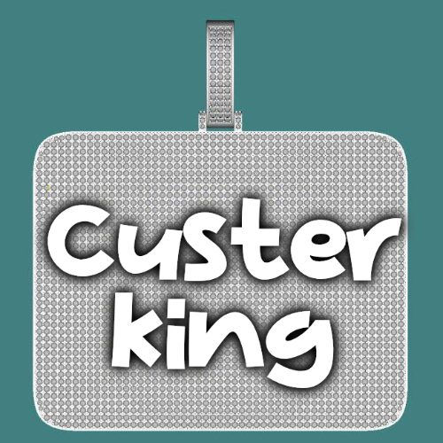 CUSTOM LETTER NECKLACE 3D BIG SQUARE