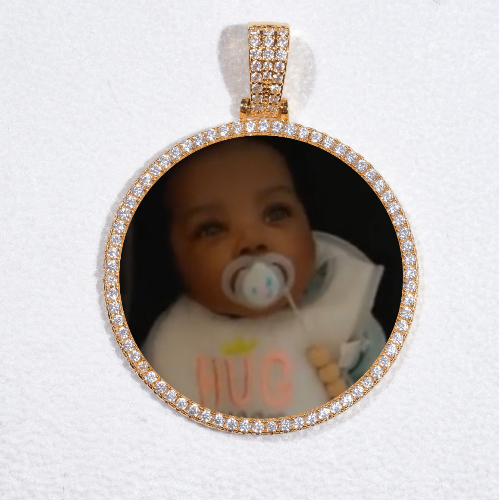 MEDIUM 3D CIRCLE CUSTOM PICTURE PENDANT