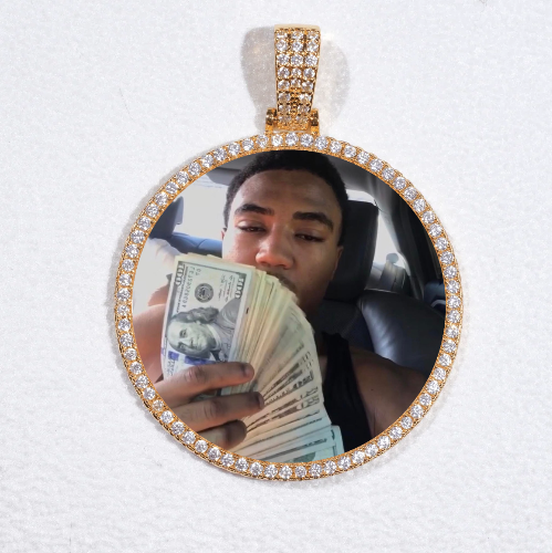 MEDIUM 3D CIRCLE CUSTOM PICTURE PENDANT