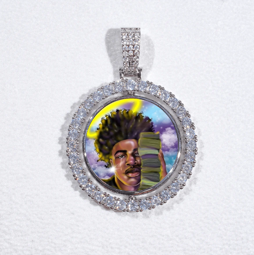 3D Spinning 2-Faced Custom Picture Pendant