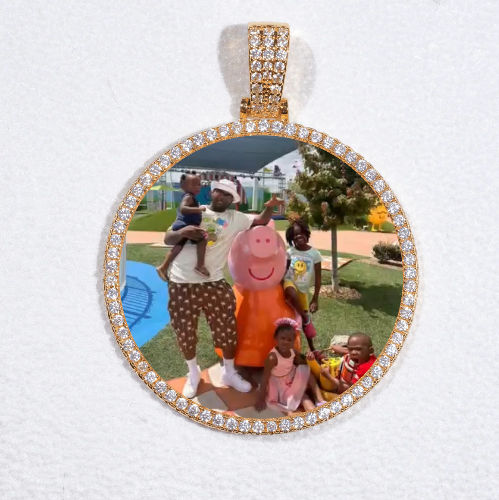MEDIUM 3D CIRCLE CUSTOM PICTURE PENDANT