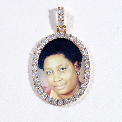 3D Oval Custom Picture Pendant