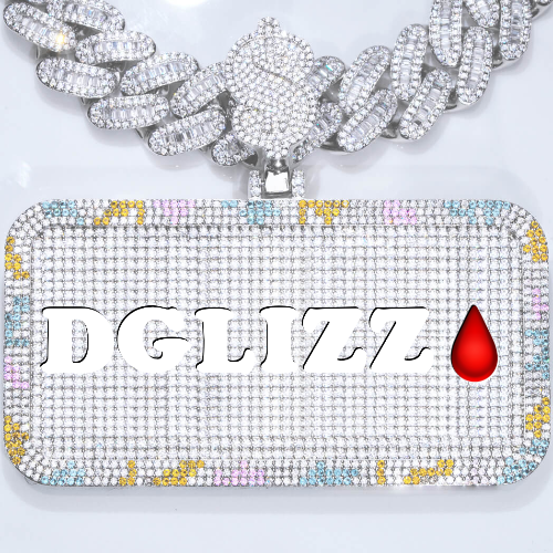 CUSTOM LETTER NECKLACE 3D COLORFUL SQUARE