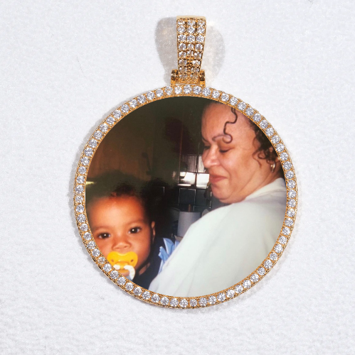 MEDIUM 3D CIRCLE CUSTOM PICTURE PENDANT