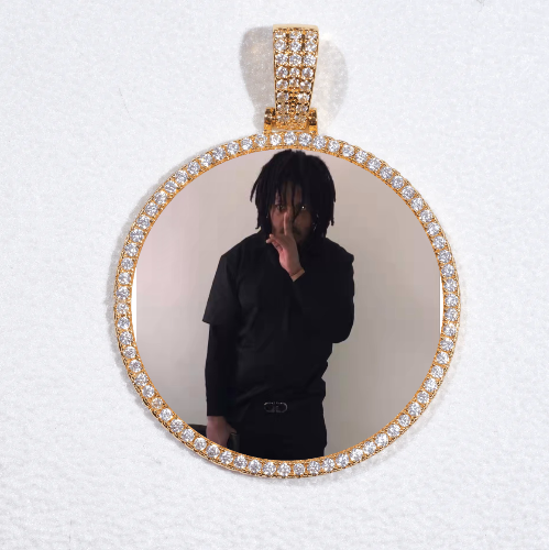 MEDIUM 3D CIRCLE CUSTOM PICTURE PENDANT