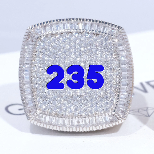 CUSTOM LETTER 3D ICED RING