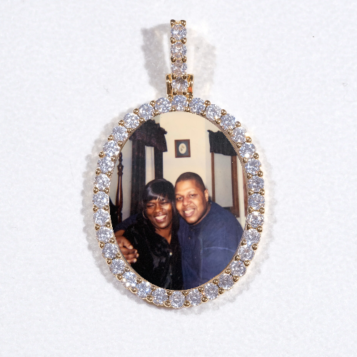 3D Oval Custom Picture Pendant