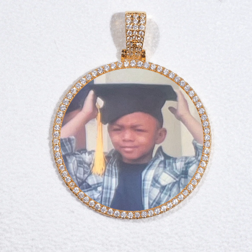 MEDIUM 3D CIRCLE CUSTOM PICTURE PENDANT