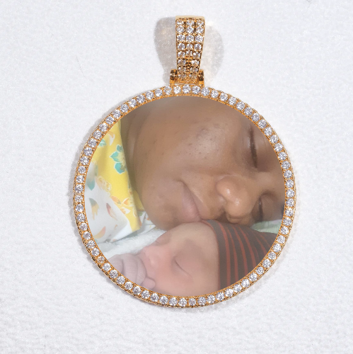 MEDIUM 3D CIRCLE CUSTOM PICTURE PENDANT