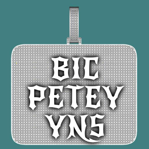 CUSTOM LETTER NECKLACE 3D BIG SQUARE