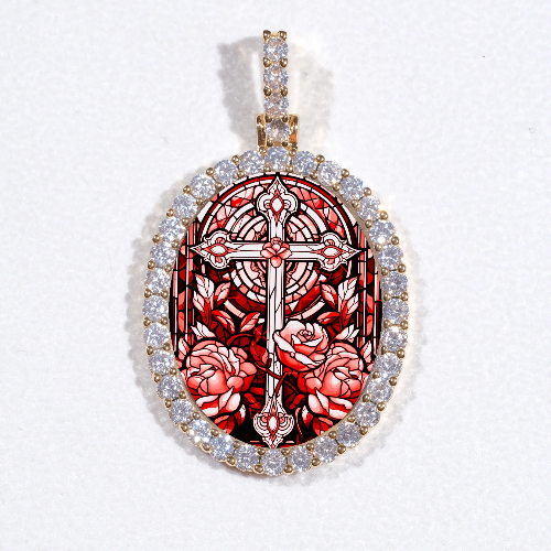 3D Oval Custom Picture Pendant