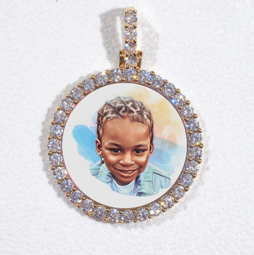 3D CIRCLE CUSTOM PICTURE PENDANT SMALL SIZE