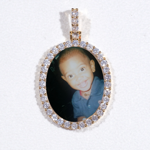 3D Oval Custom Picture Pendant