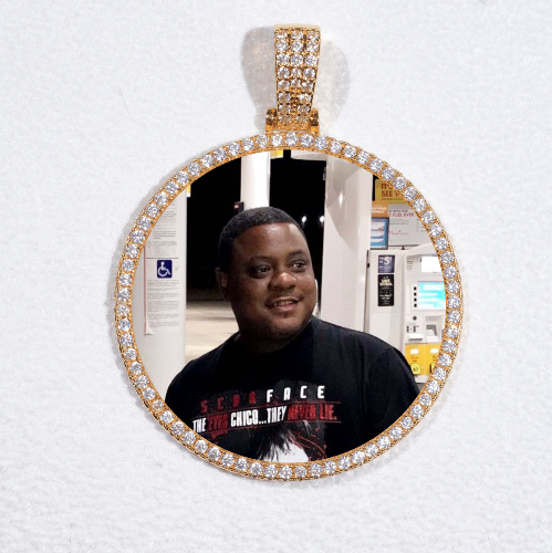 MEDIUM 3D CIRCLE CUSTOM PICTURE PENDANT