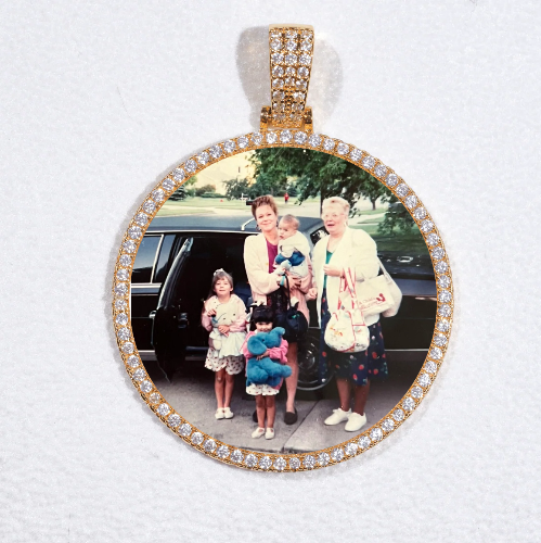 MEDIUM 3D CIRCLE CUSTOM PICTURE PENDANT