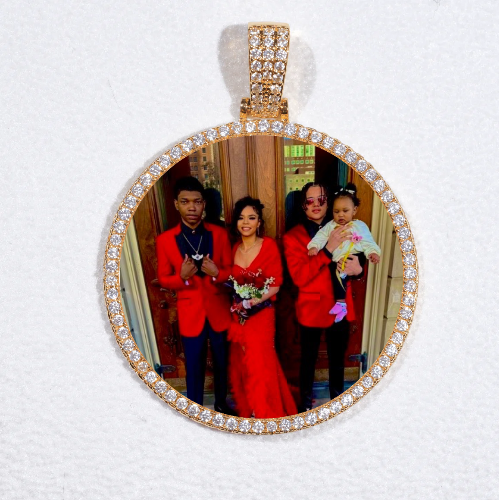 MEDIUM 3D CIRCLE CUSTOM PICTURE PENDANT