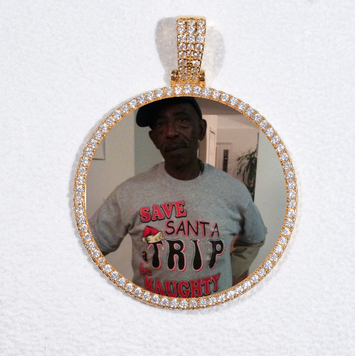 MEDIUM 3D CIRCLE CUSTOM PICTURE PENDANT