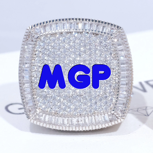 CUSTOM LETTER 3D ICED RING