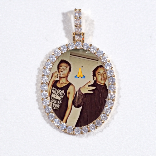 3D Oval Custom Picture Pendant