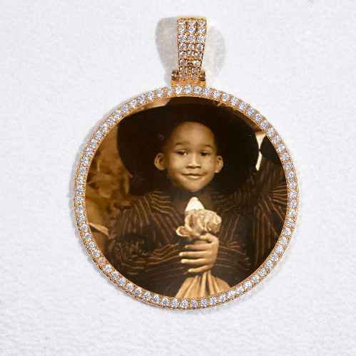 MEDIUM 3D CIRCLE CUSTOM PICTURE PENDANT