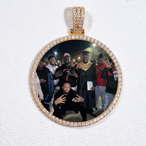 MEDIUM 3D CIRCLE CUSTOM PICTURE PENDANT