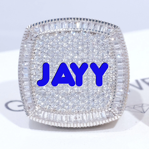 CUSTOM LETTER 3D ICED RING
