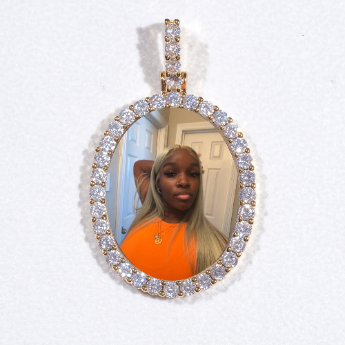 3D Oval Custom Picture Pendant