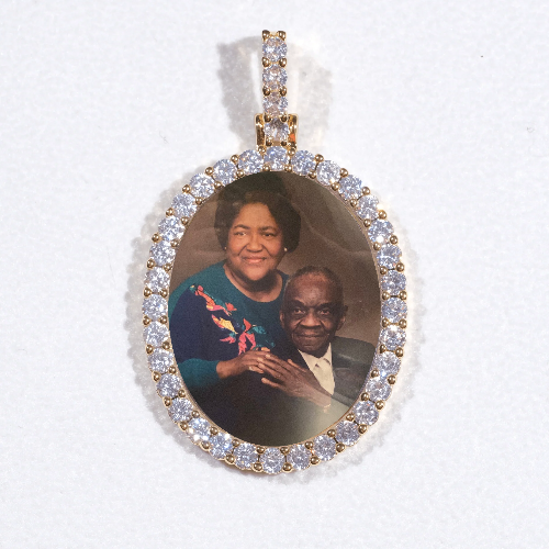 3D Oval Custom Picture Pendant