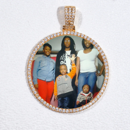 MEDIUM 3D CIRCLE CUSTOM PICTURE PENDANT
