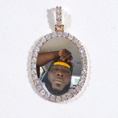3D Oval Custom Picture Pendant