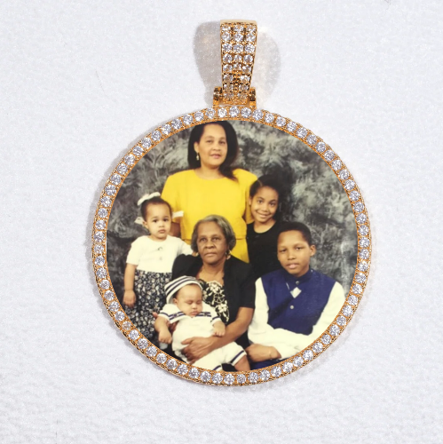MEDIUM 3D CIRCLE CUSTOM PICTURE PENDANT